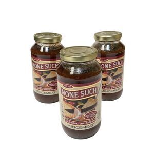 None Such Mincemeat Pie filling CLASSIC ORIGINAL Raisins Apples BB 10/2026 X‎ 3